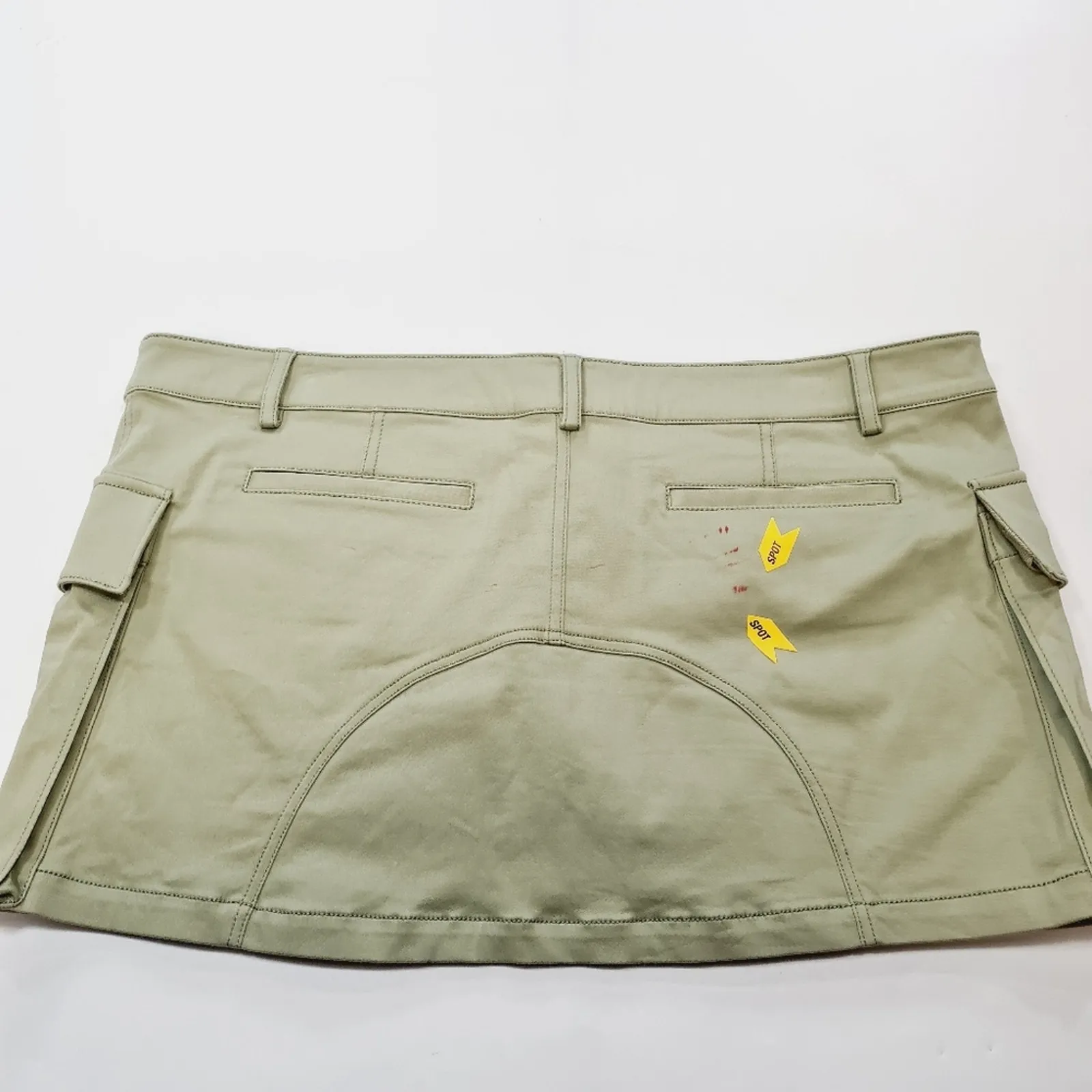 h:ours Clara Mini Skirt in Sage Green XL - Image 9