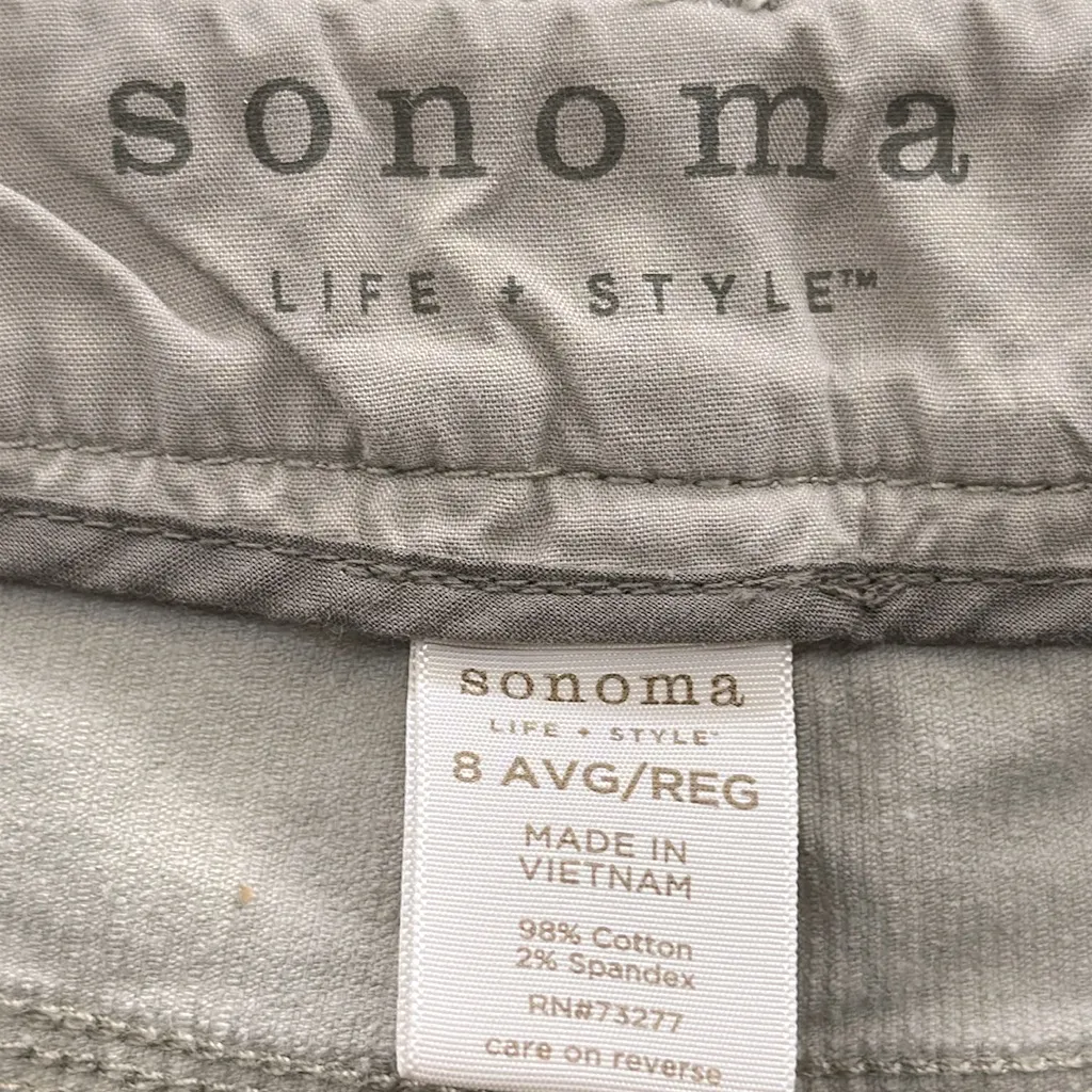 Sonoma Corduroy Original Boot Cut Tan Khaki High Rise Pants Womens 8 Regular - Image 9