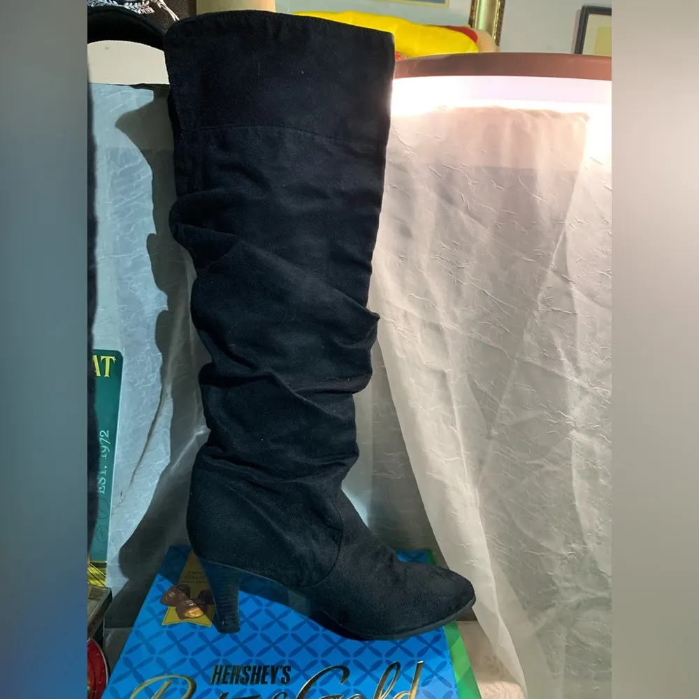 Gap  Black Slouch Half Calf Boots - Image 2