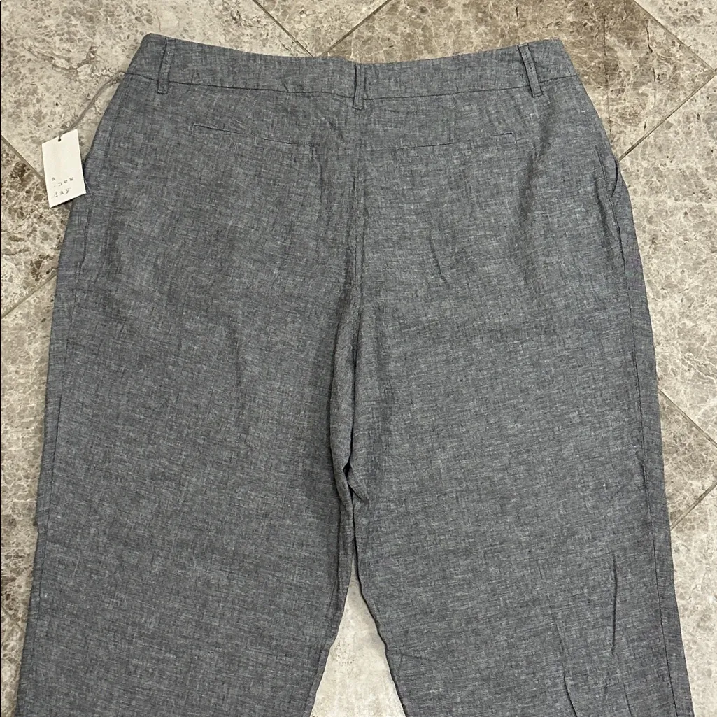 A New Day High-Rise Pleat Front Straight Leg Ankle Pants NEW Gray Size 16 - Image 9