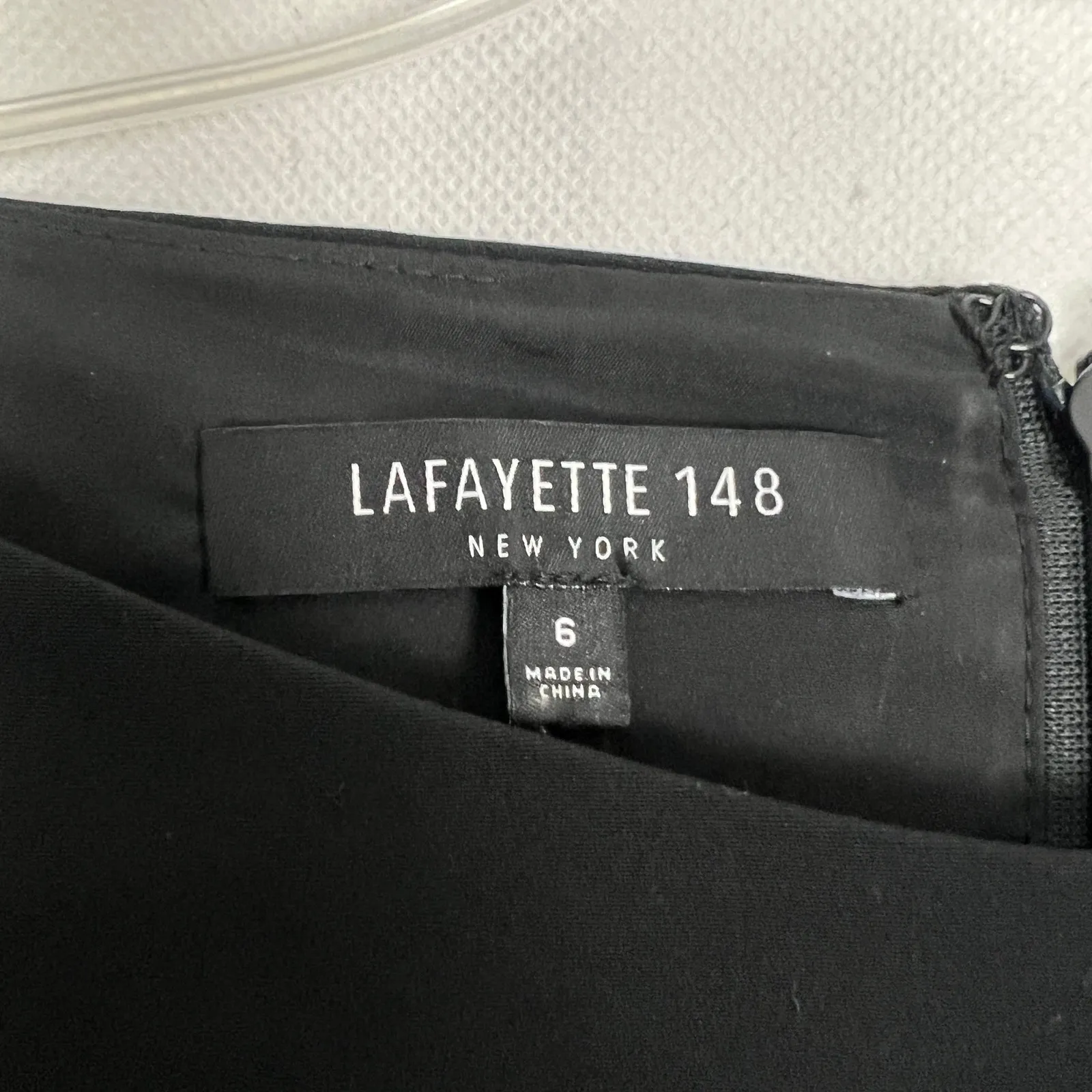 LaFayette 148 Marissa Shift Dress Womens 6 Bell Sleeve Party Cocktail Evening Black - Image 3