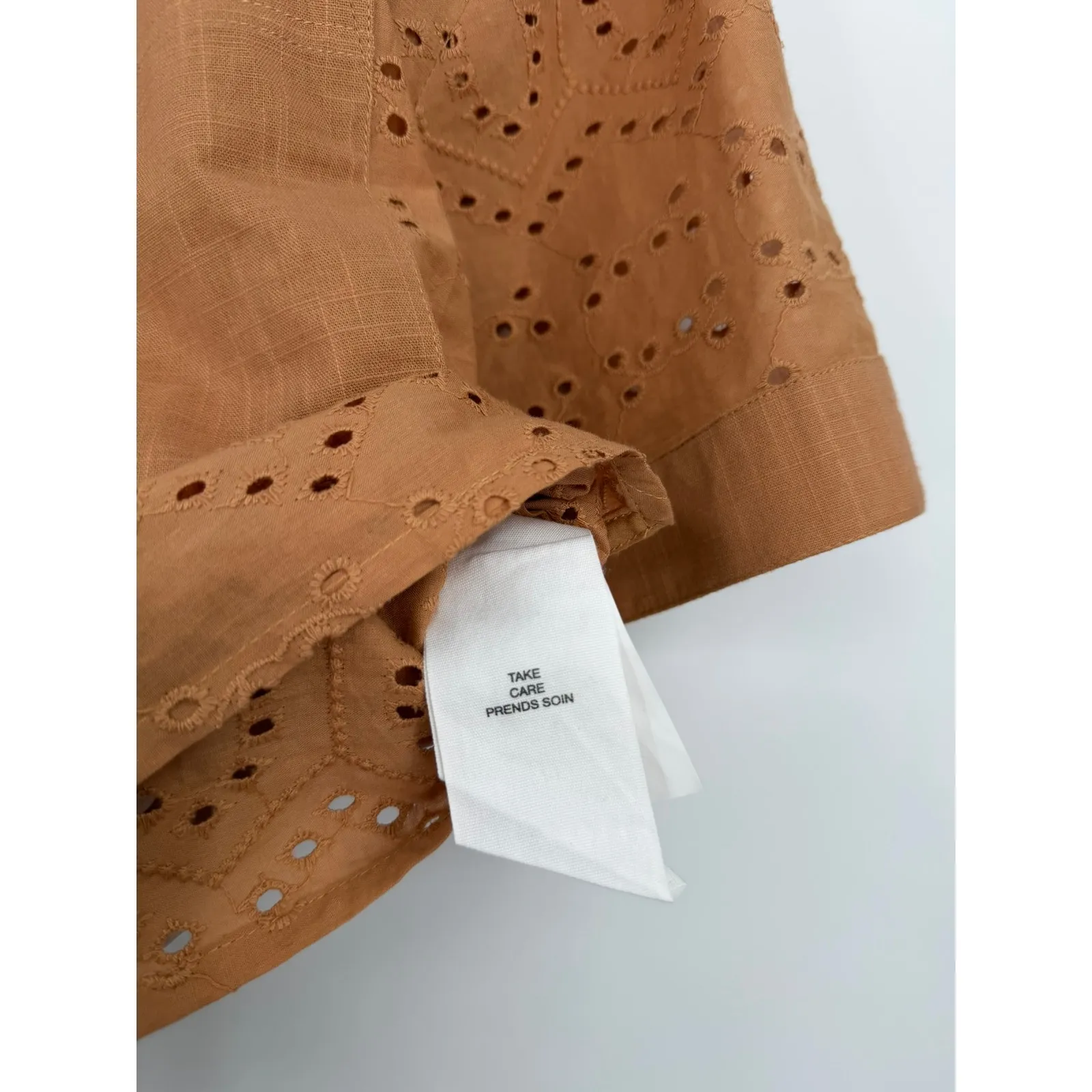 Avec Les Filles 10 Eyelet Boxy Shirt Skirt Set 2 Piece Anthropologie Matching - Image 7