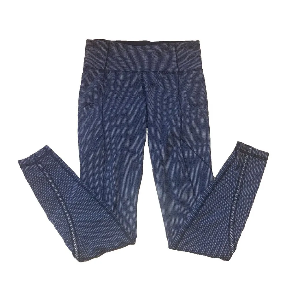 Lululemon Cadence Crusher Tight Size 6 Power Luxtreme Tiny Geo Black White - Image 6