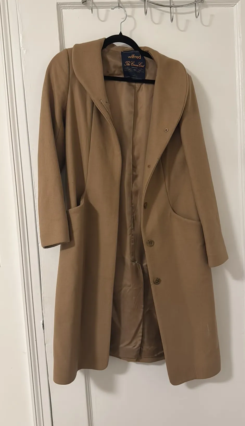 Wilfred Aritzia Cocoon Coat Wool Camel Italy - Image 3