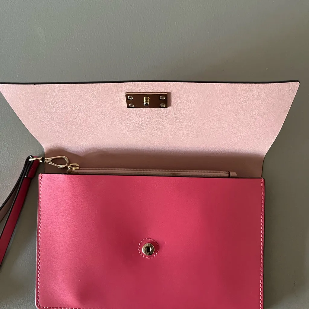 Kate Spade Pink Leather Wristlet - Image 3