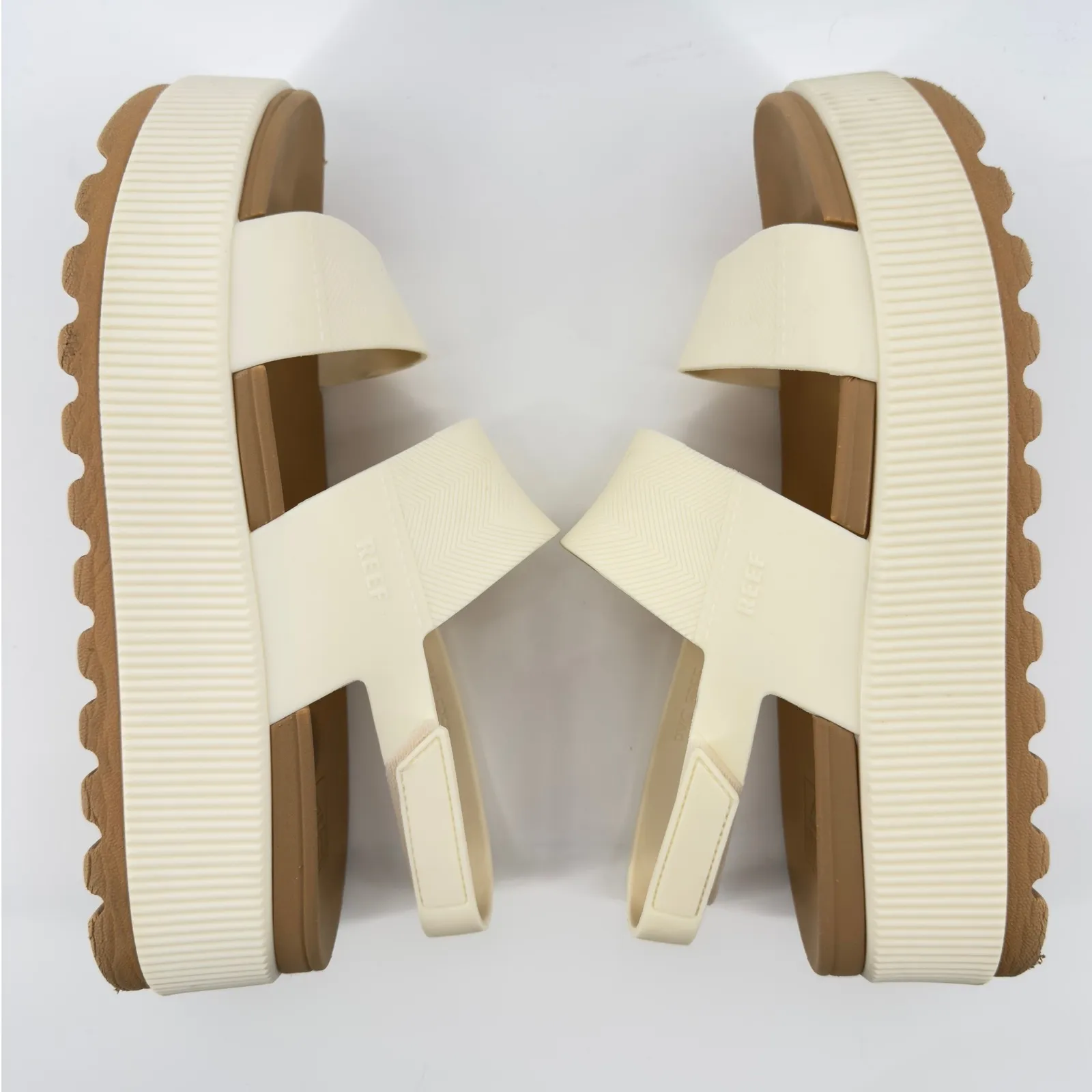 Reef Water‎ Vista Higher Platform Sandal Cloud Cream Women 10 Adjustable Light - Image 6