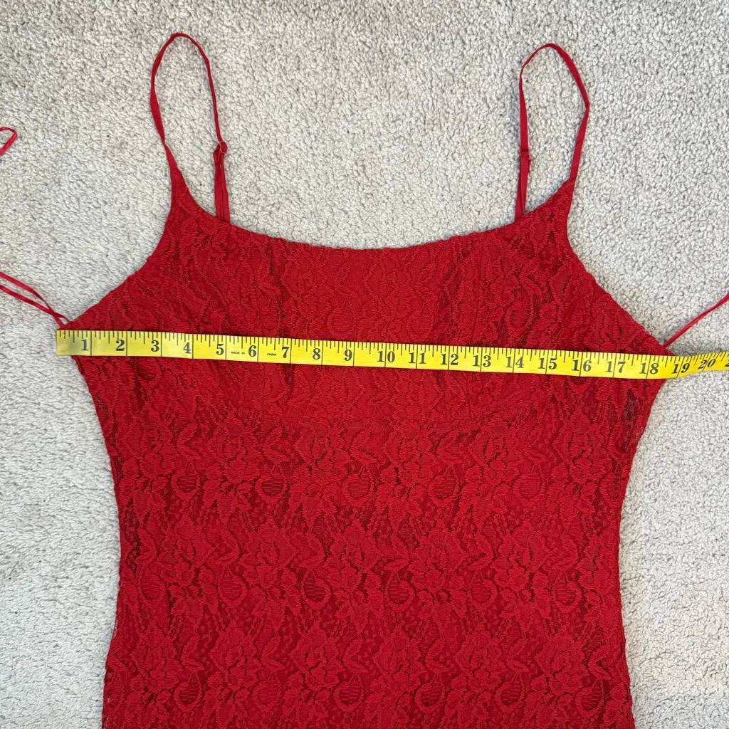 Bardot Ruby Lace Midi Dress Red 12 - Image 7