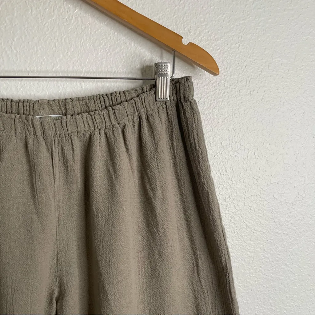 Oh My Gauze 100% Cotton Neutral Wide Leg Pants Size Large/Extra Large Tan - Image 2