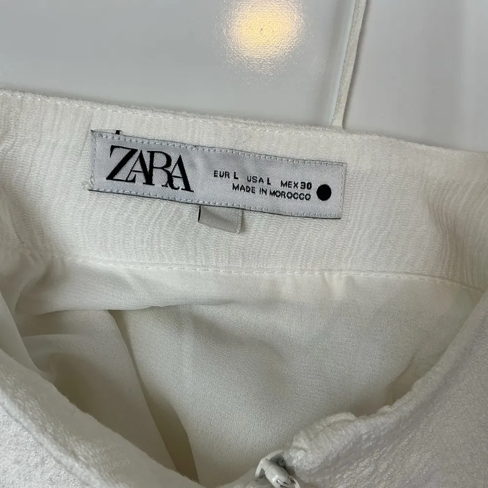 Zara Ivory Textured Dress A0177 - Image 6