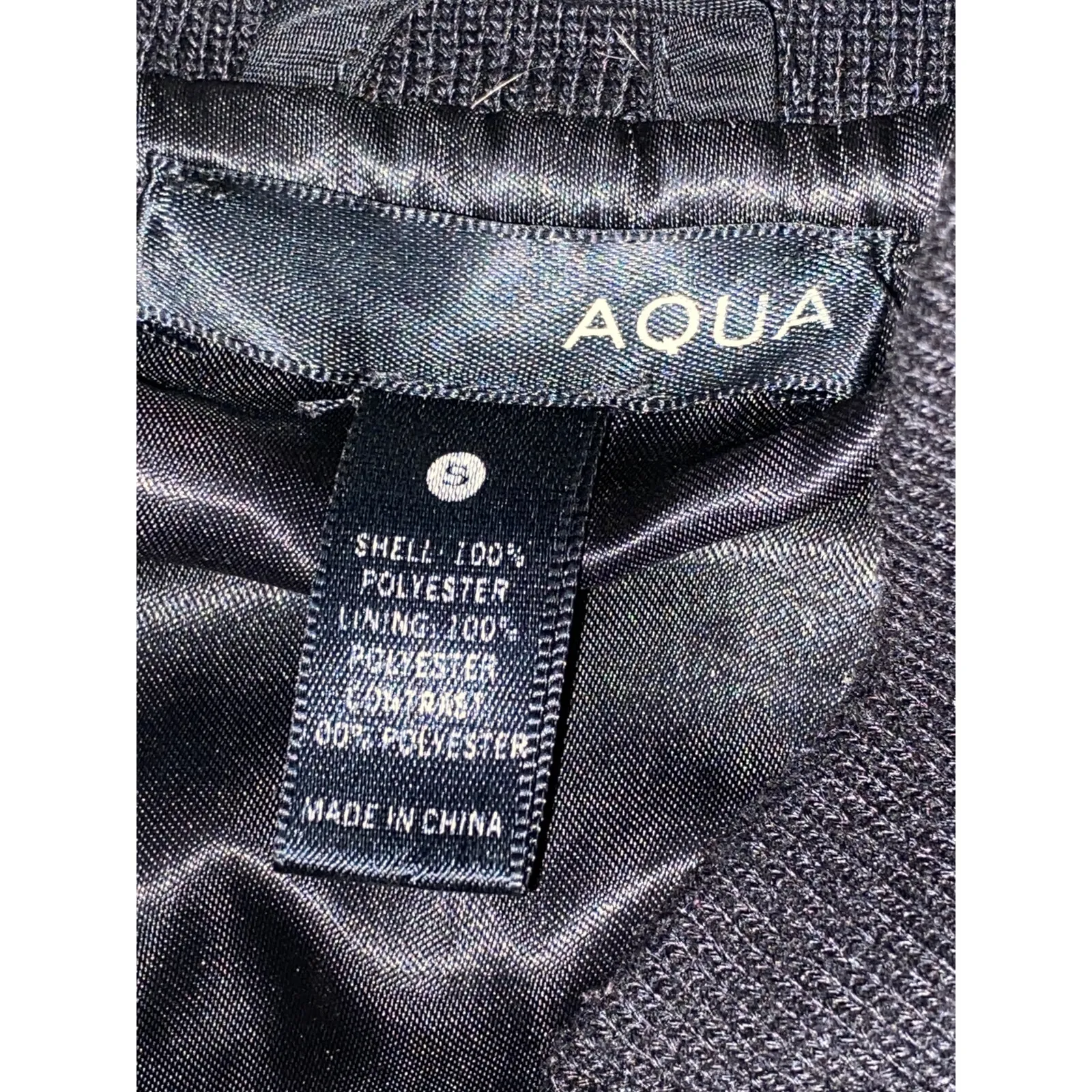 Aqua Women's Black Quilted Full Zip Ruched Long Sleeve Bomber Coat Jacket Size S - Image 3