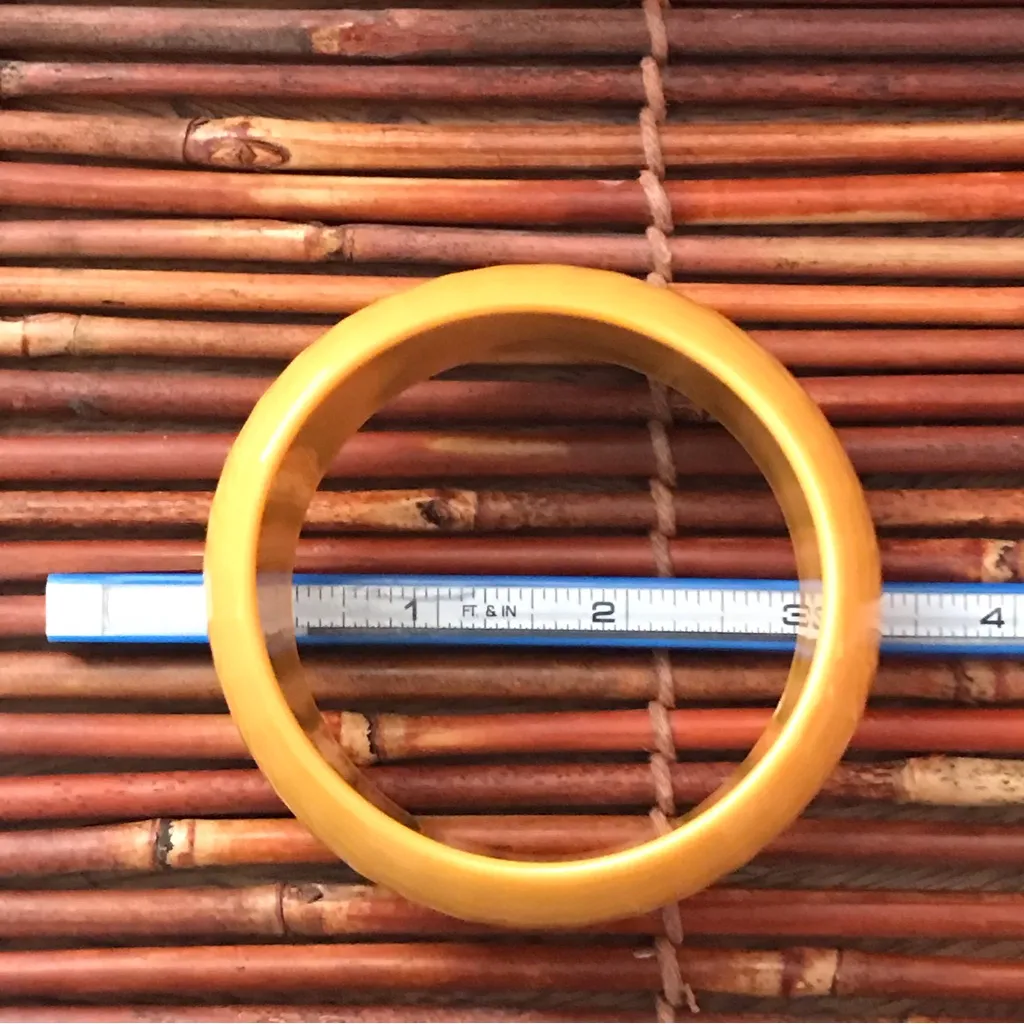 Funky Yellow Bangle Bracelet - Image 6