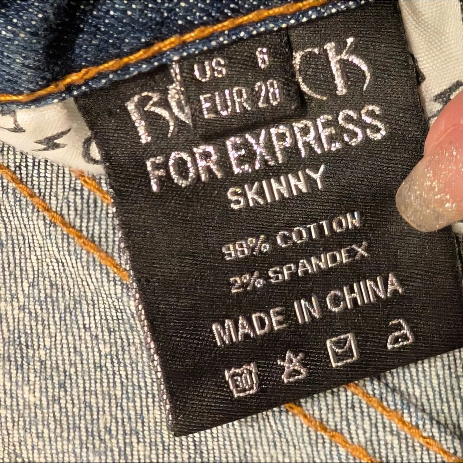 ReRock Express Jeans Womens 6 28 Skinny Ripped‎ Studded Premium Denim Pants - Image 3