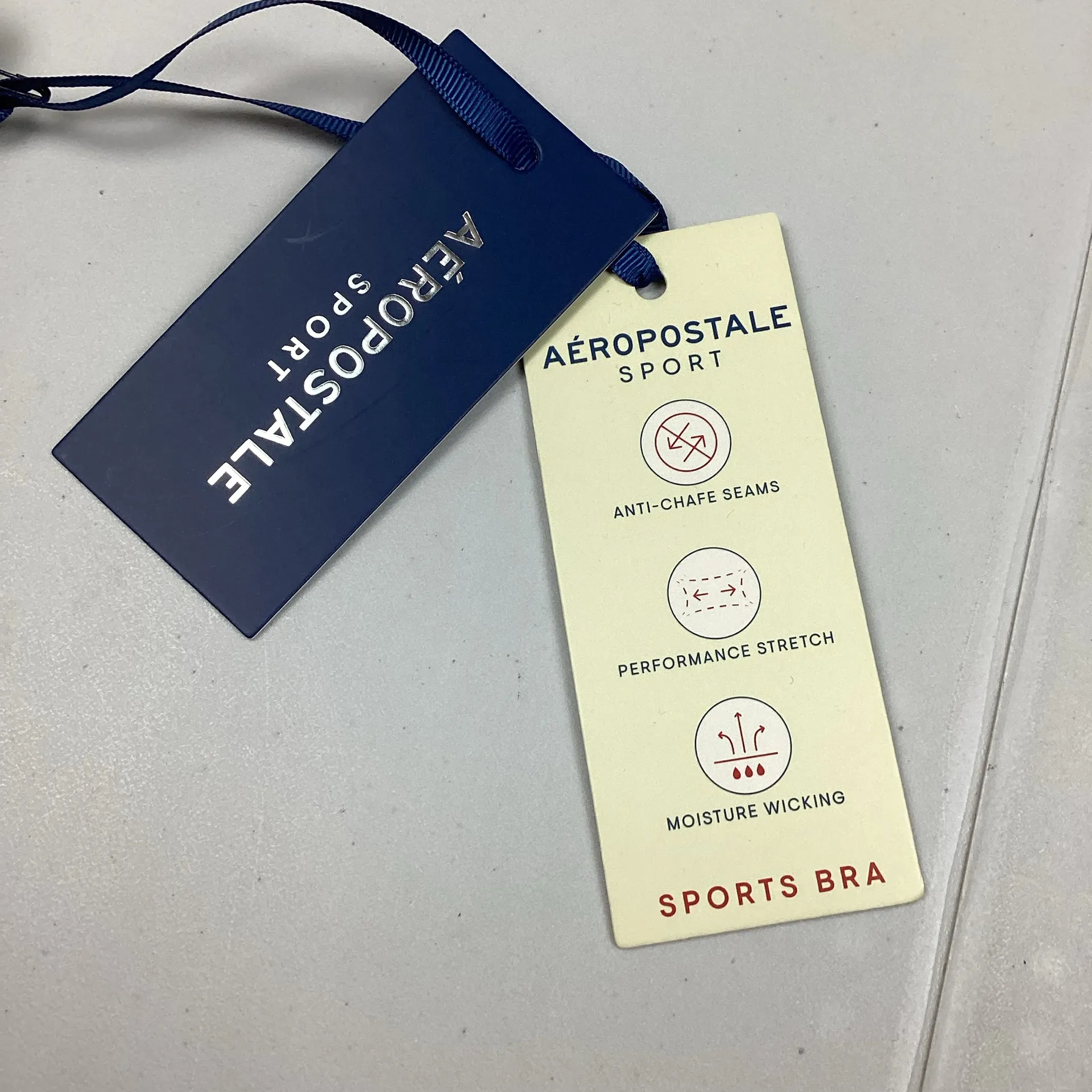 Aeropostale Sport Gray Front Zip Athletic Sports Bra Juniors XL NEW! - Image 6