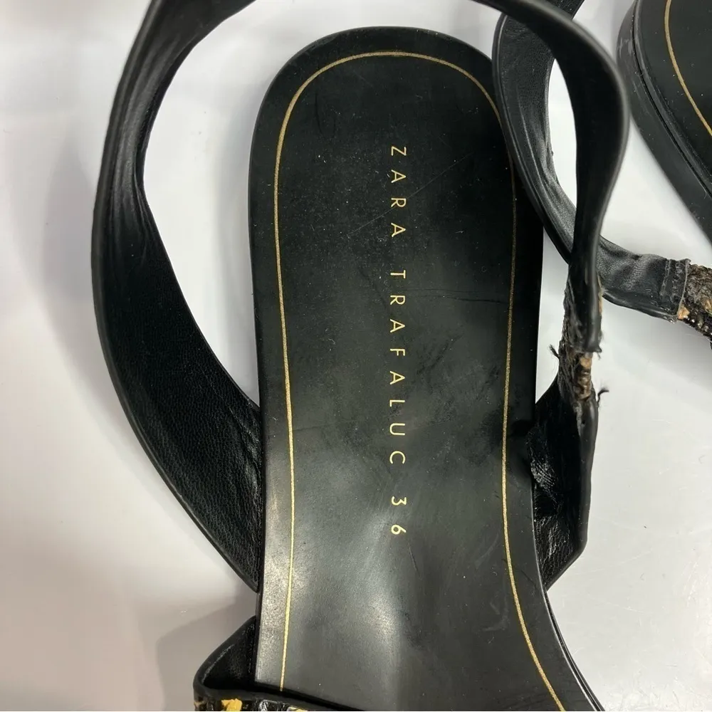 Zara‎ snake skin Strappy Sandals size 36 - Image 3