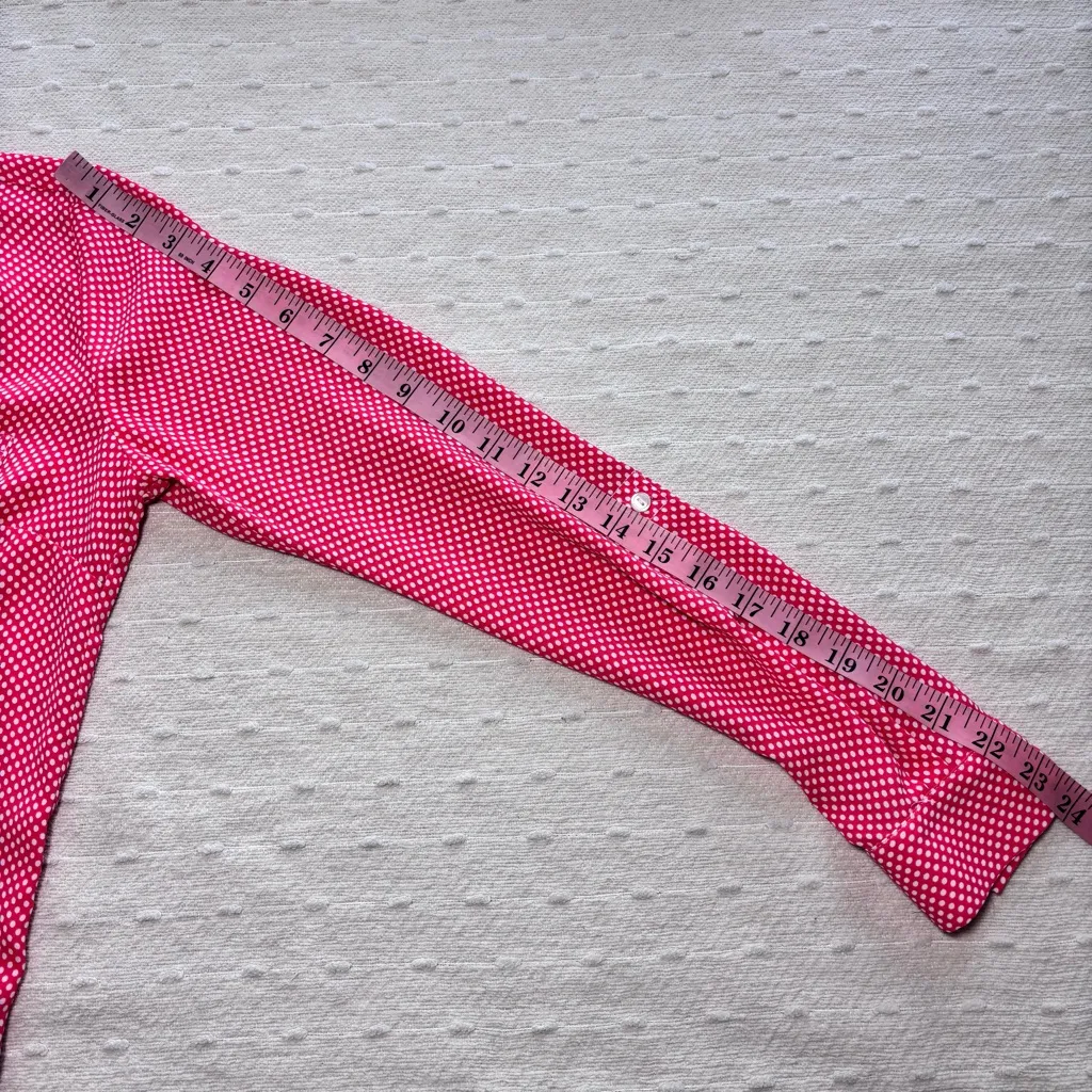 Outback Red Polka Dot Shirt Top Button Sleeve Size XS‎ - Image 7