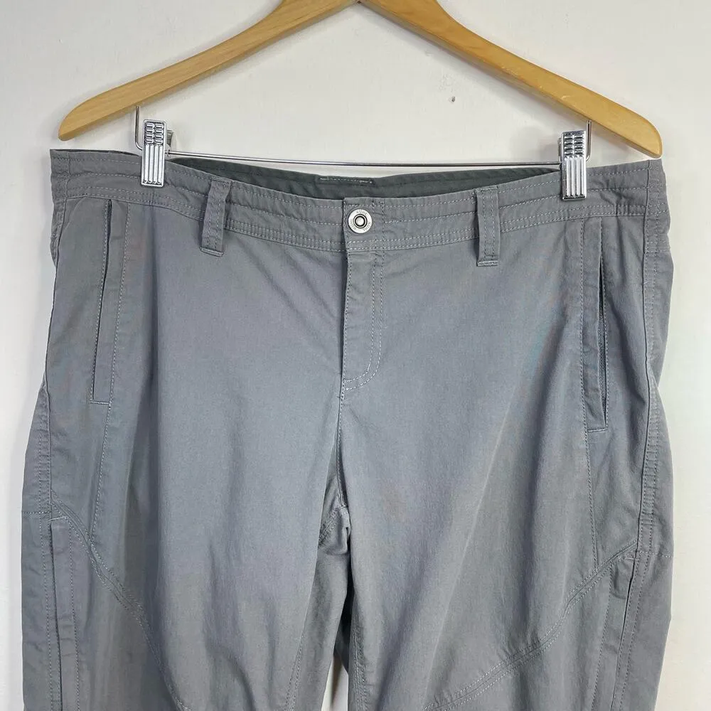 Spire Roll Up Stretch Activewear Hiking Trail Pants Gray Womens 14 - Image 3