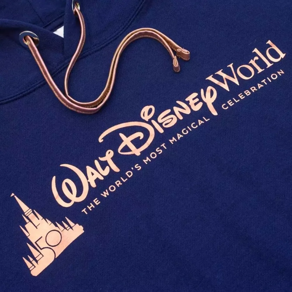 Walt Disney World 50th Anniversary Castle Hooded Sweatshirt Size Large - Image 3