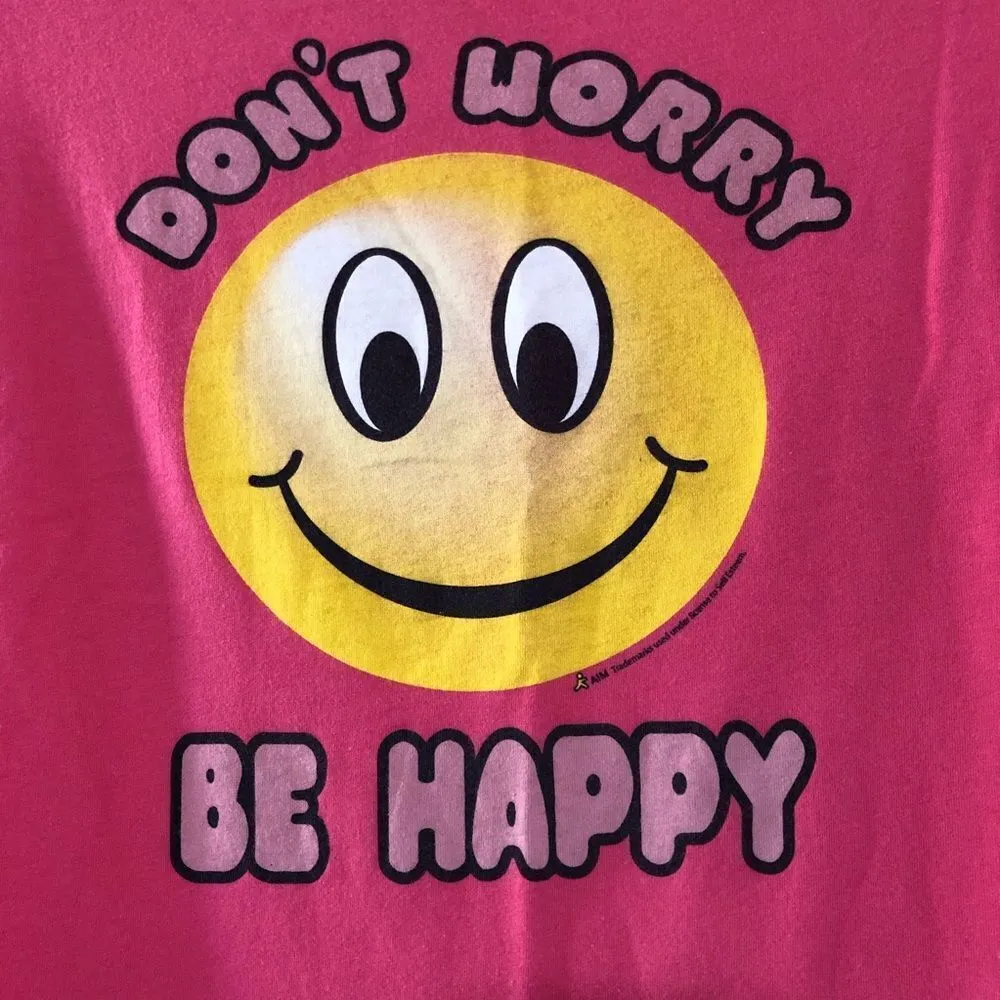 "Don't Worry Be Happy" Ladies Self Esteem T-shirt - Image 2