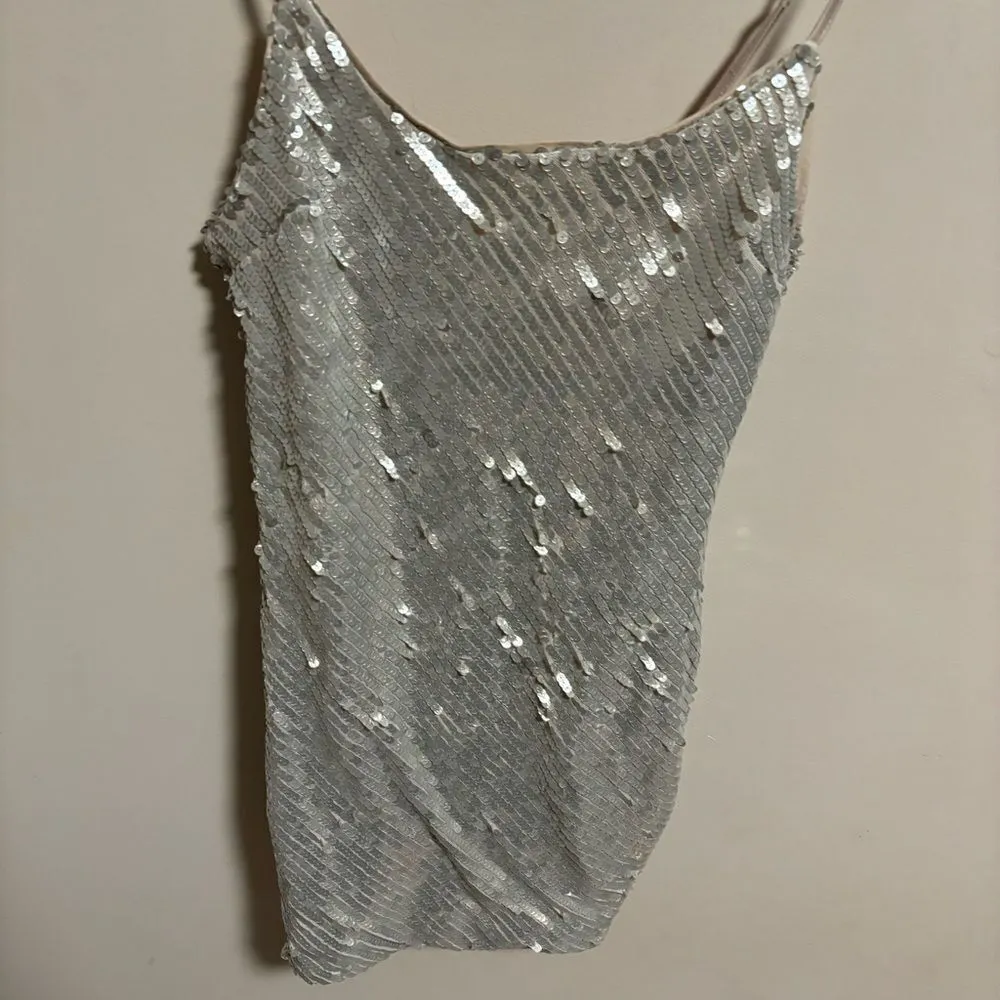 NWT Forever 21 Contemporary Sequin Tube Bodycon Mini Dress- Size Medium - Image 4