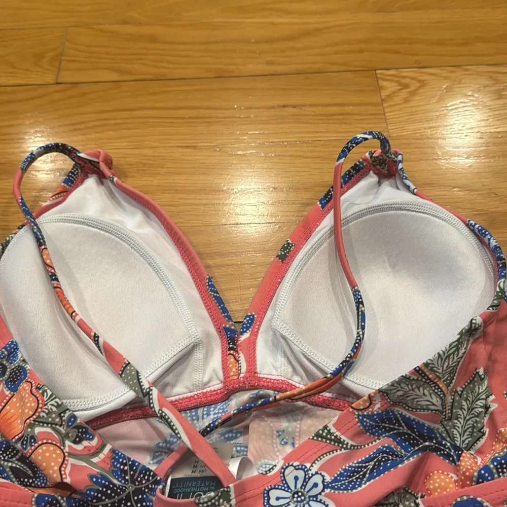 Beach Bump by motherhood maternity floral tankini top size medium. - Image 5