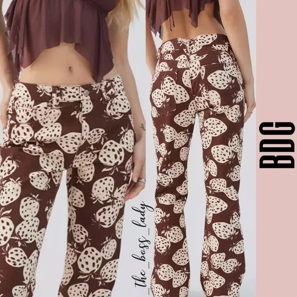 BDG pants Urban Outfitters jeans flare 26 print - Image 5