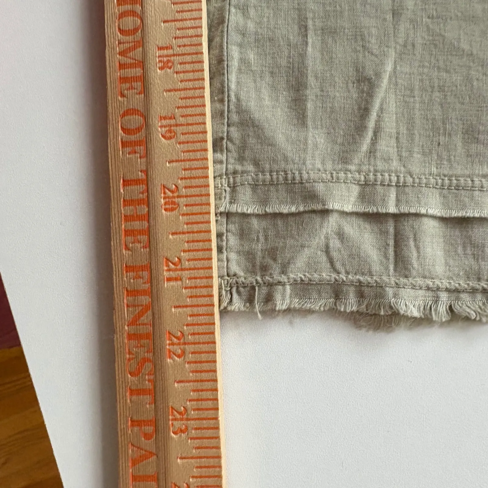 Wearables Beige Linen Blend Capri Pants‎ Womens Large Cargo Drawstring Tan - Image 7