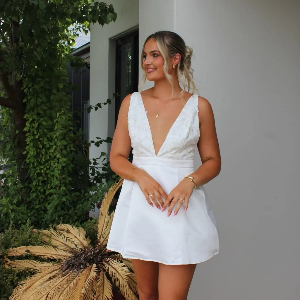 Hello Molly White Lovers Connection Mini Dress - Image 9