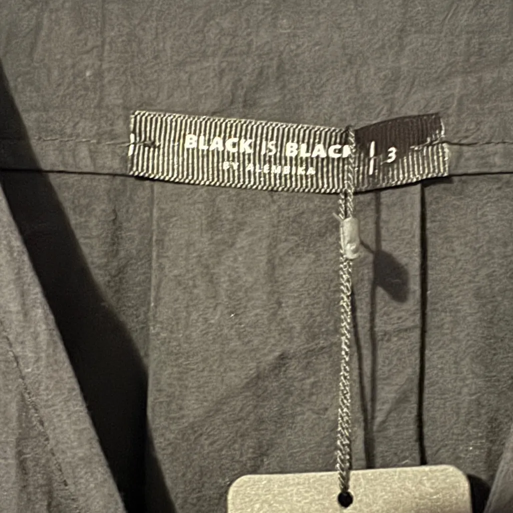 Black is Black by Alembika NWT Short Sleeve Button Down V-Neck Maxi Dress - Image 3