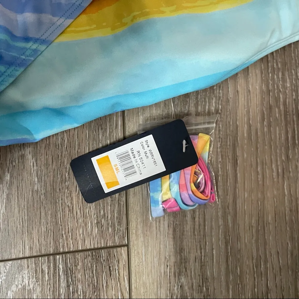 Rachel Roy colorful rainbow halter‎ one piece swimsuit size small - Image 6