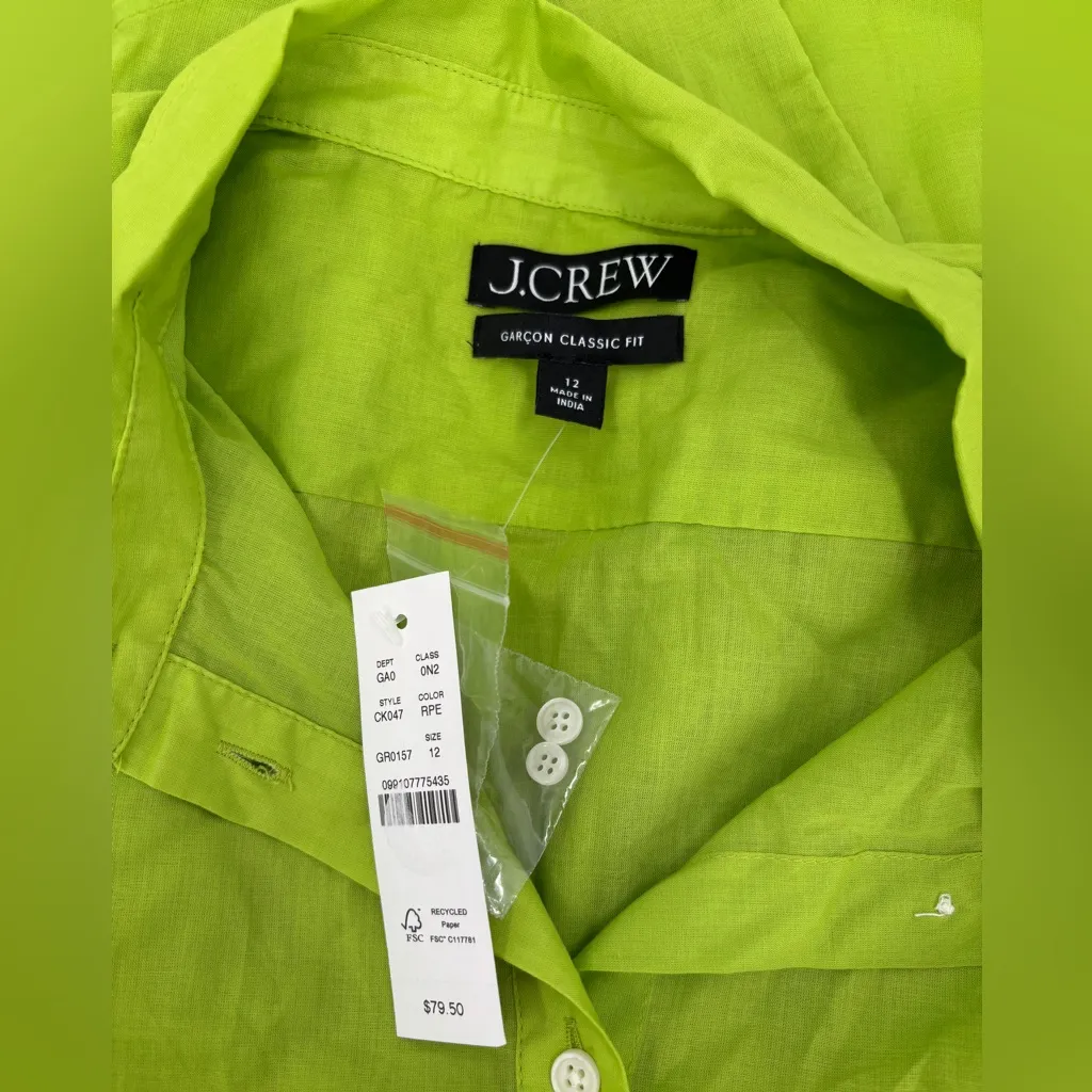 J.Crew Garçon classic shirt in cotton voile Rich Pear - Image 4