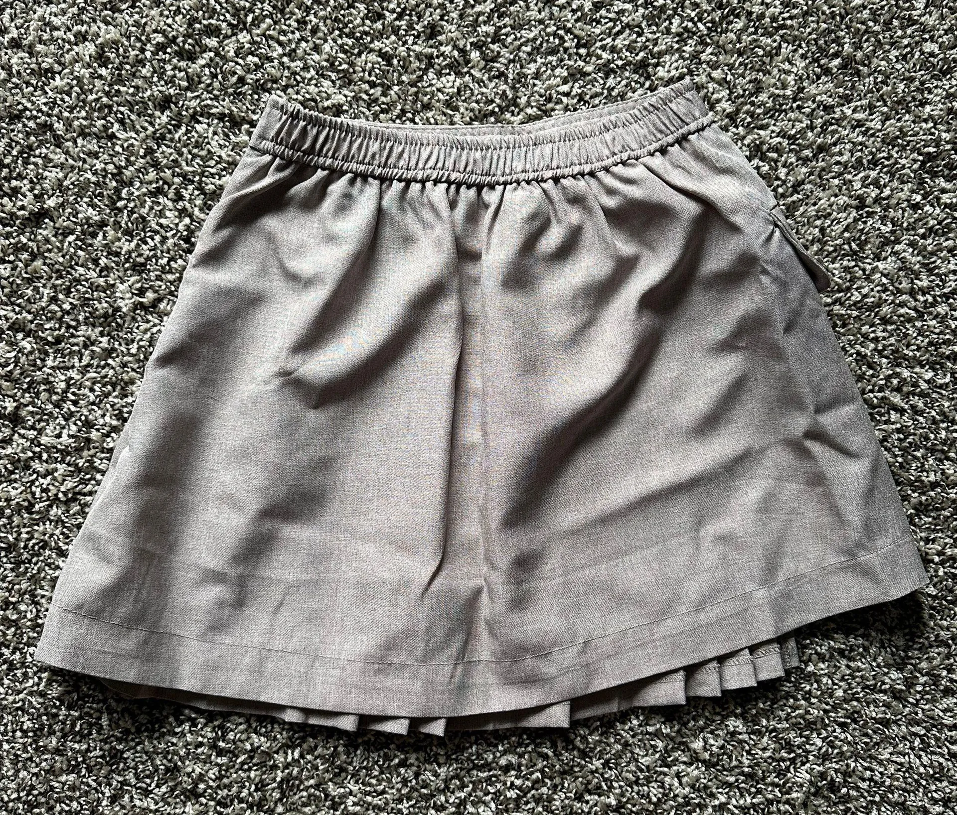 Pleated Flap Detail Wrap Skirt - Image 2