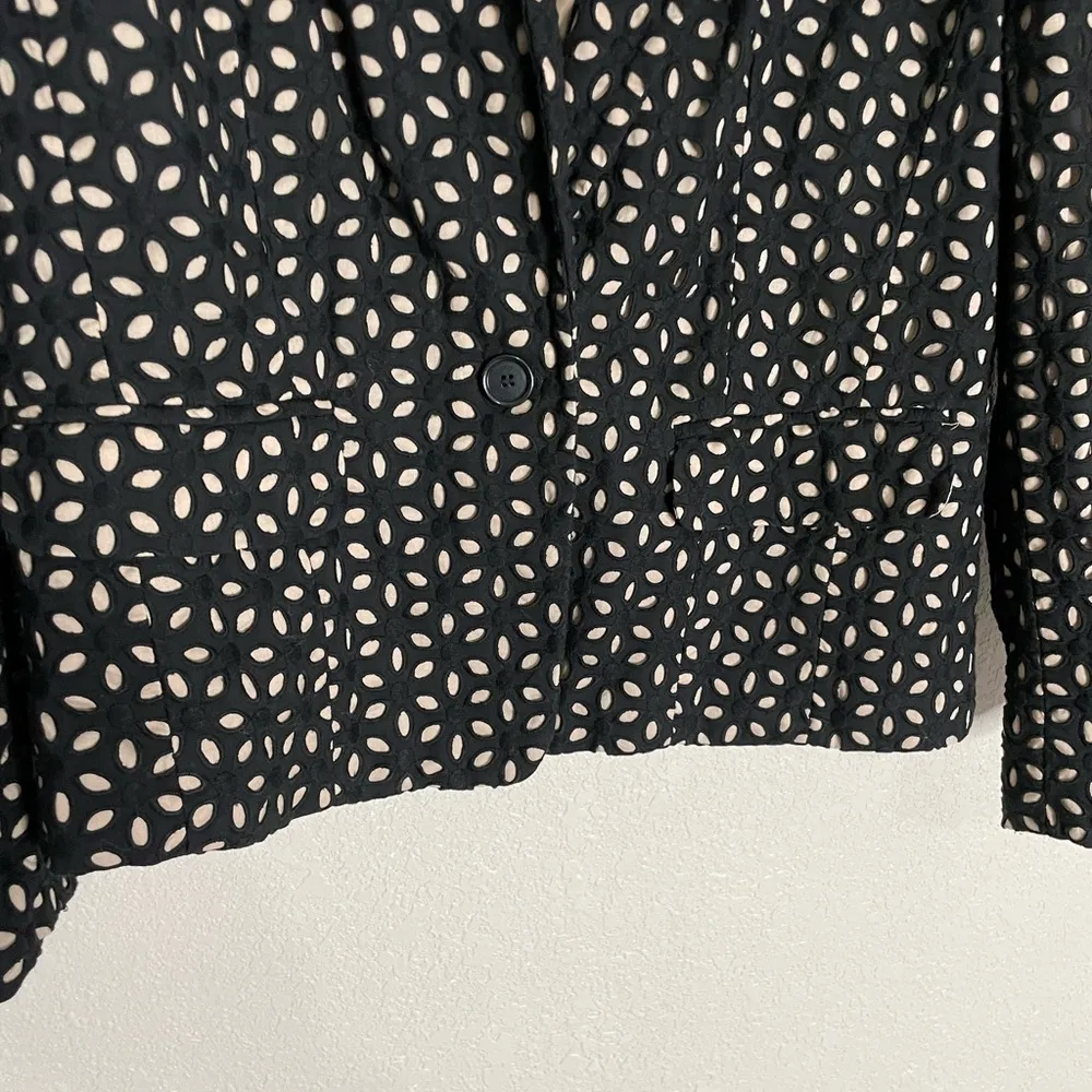 Loft Eyelet Black Nude Blazer 2 Button 6 - Image 3