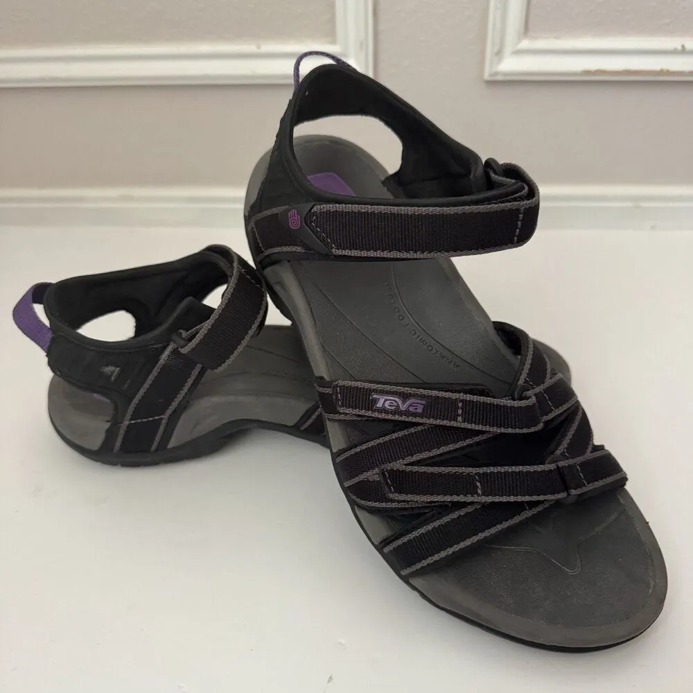 Teva Tirra Sandal Black Purple Womens Size 8 M US 4266 Strappy Hiking Outdoors - Image 2