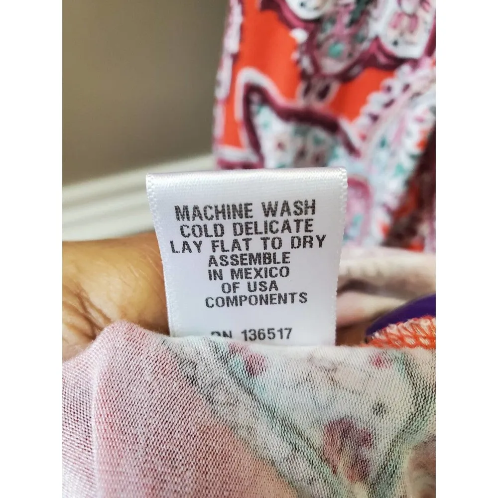 Loveappella Women Floral Rayon V-Neck Sleeveless Casual Long Maxi Dress Size LP - Image 10