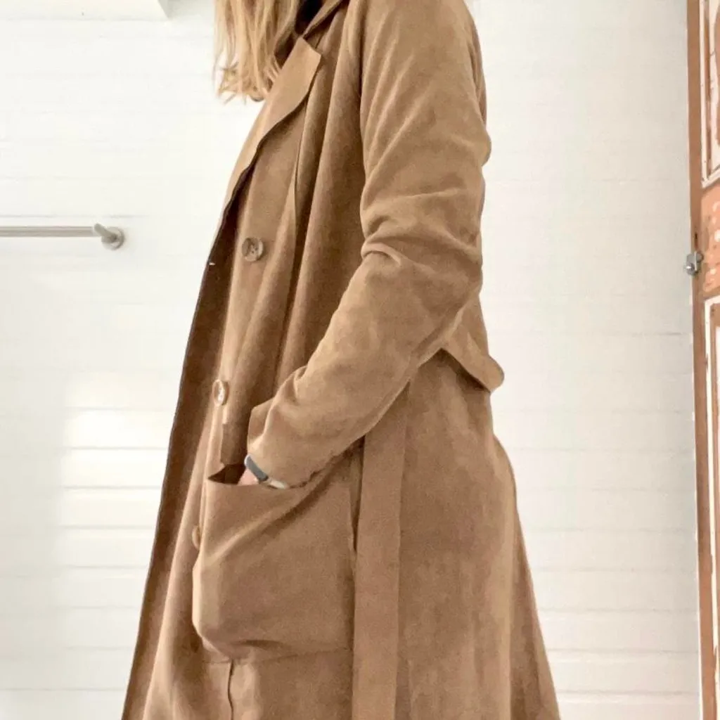 .Object Collector Item Faux Suede Coat Size EU 38/US 8 - Image 4