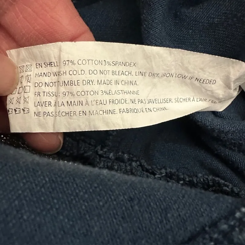 En Saison Puff Sleeve Belted Denim Wide Leg Jumpsuit Medium Blue - Image 13