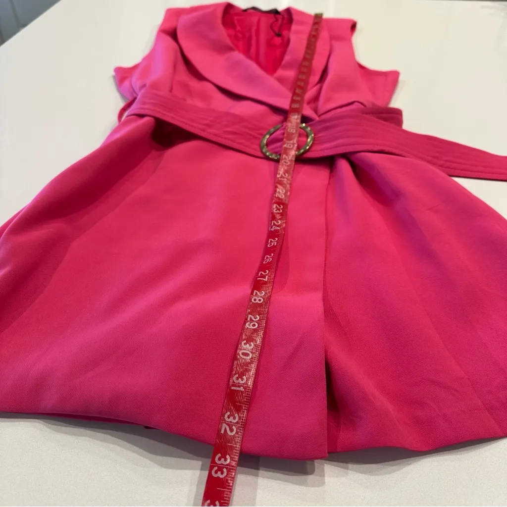 Zara Pink Blazer Jumpsuit‎ Dress Size Small - Image 9