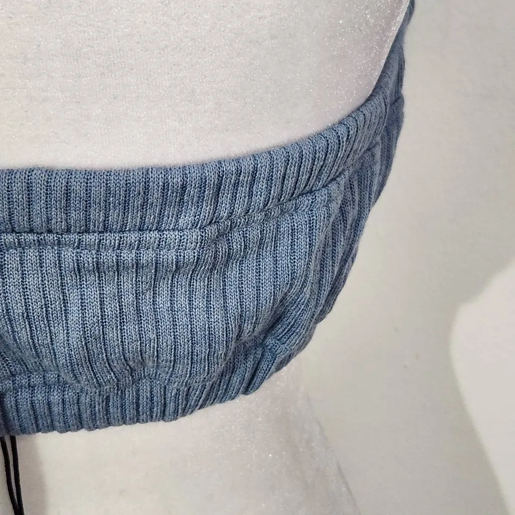 WeWoreWhat Blue Halter Crop Top Size XS NWT Tie Neck Halter Top - Image 6