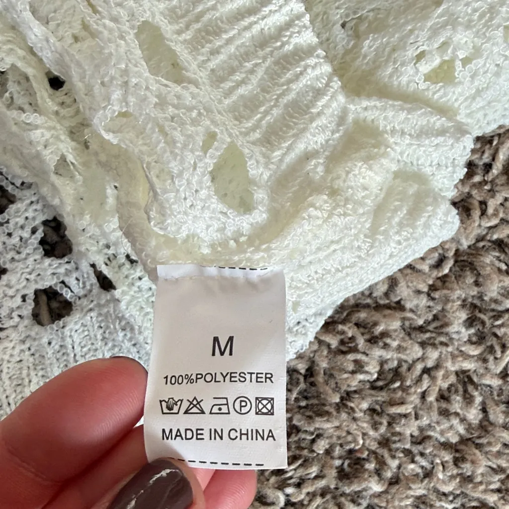 Crochet Tops for Women Long Sleeve Beach Swimsuit Coverup - Image 2