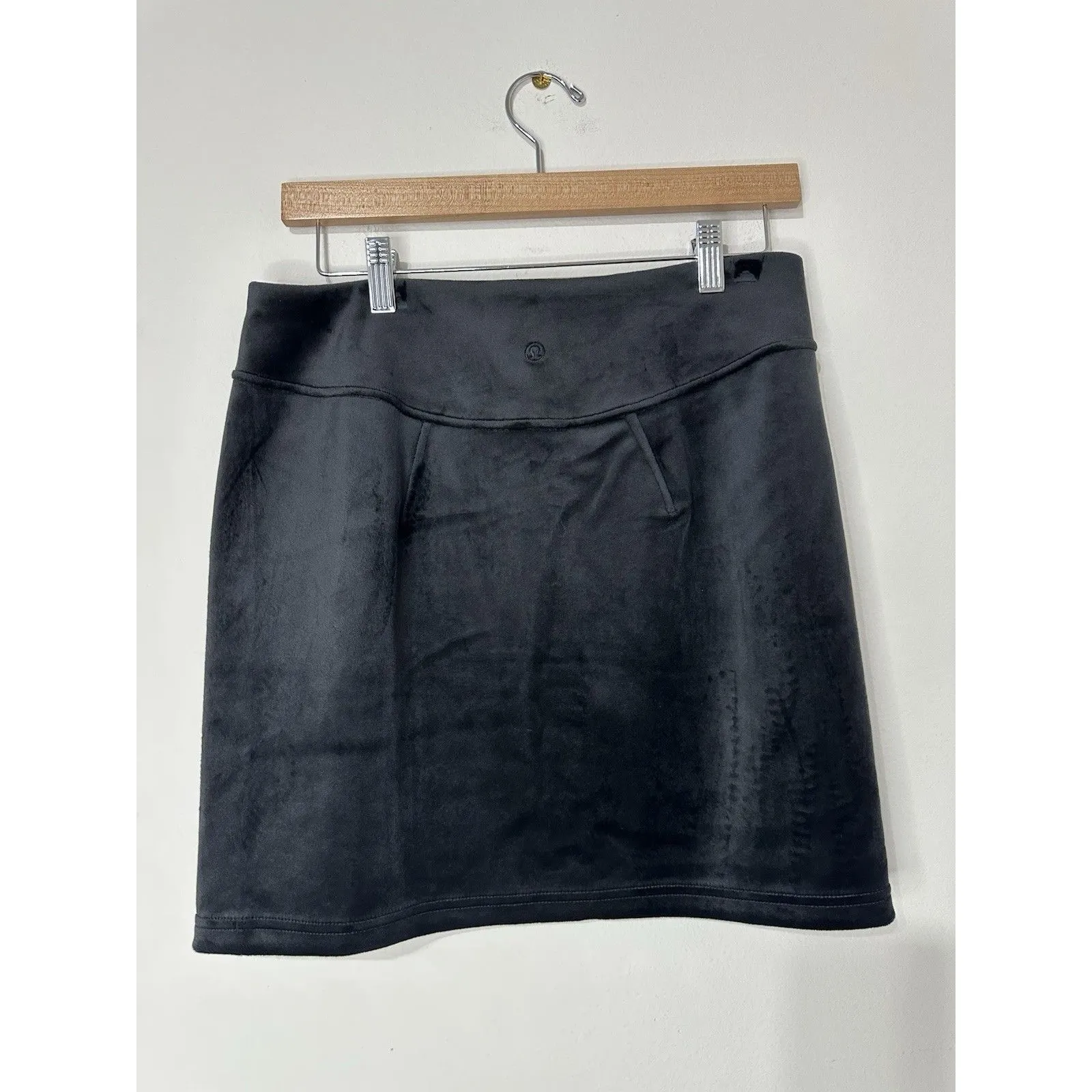 NEW Lululemon Scuba HR Mini Skirt Size M Black Velvet $88 Size M - Image 2