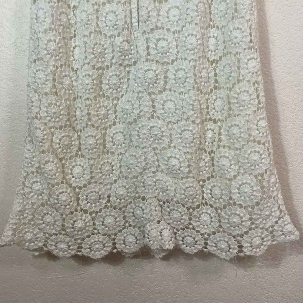 Dolce & Gabbana Macrame Lace Dress Ivory White size 42 Cotton Blend - Image 13