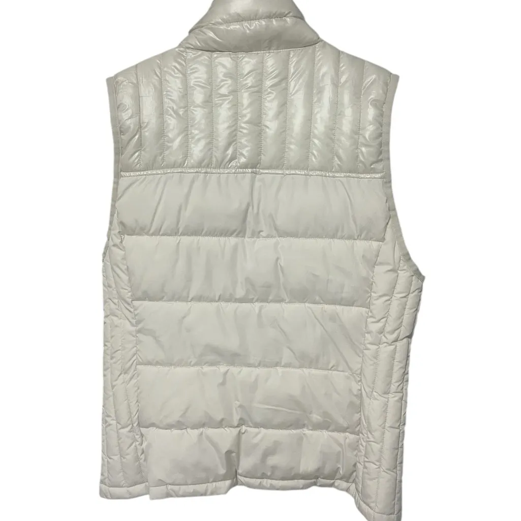 American Eagle Outfitters Cream Quilted Vest - Image 4