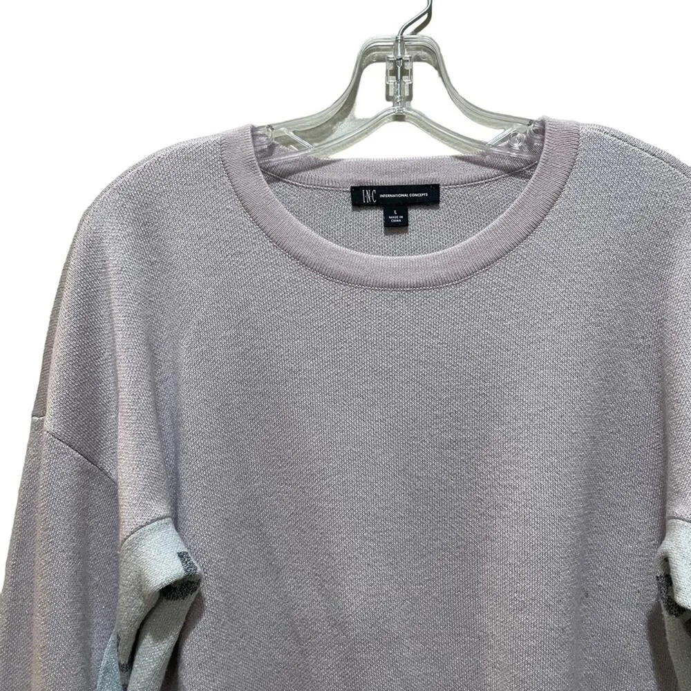 INC International Concepts Love is All Varsity Stripe Sweater Size Large - Image 4