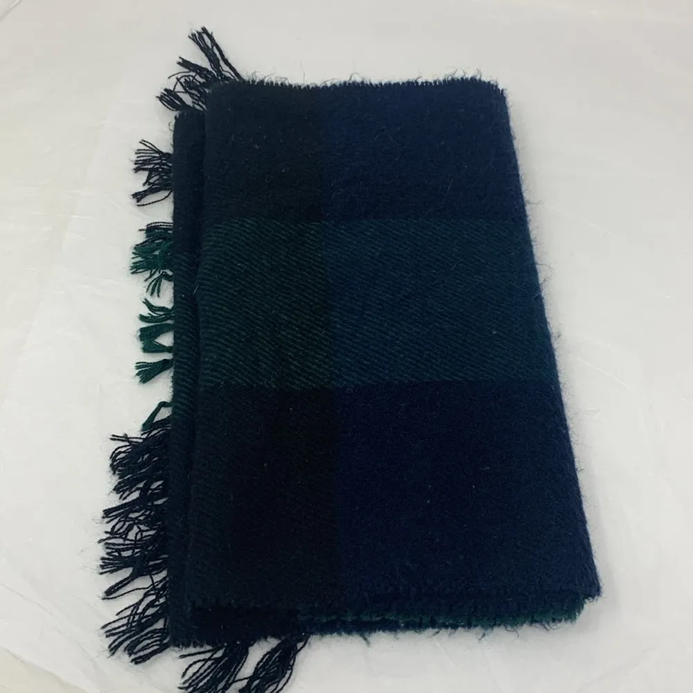 Givenchy green blue knit scarf fringe soft - Image 4