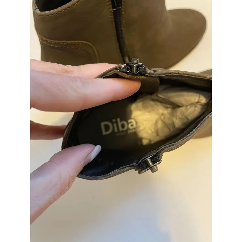 Diba Pointed Western Metal Toe Zipper Bootie Boots Green Size 7.5 NEW - Image 10