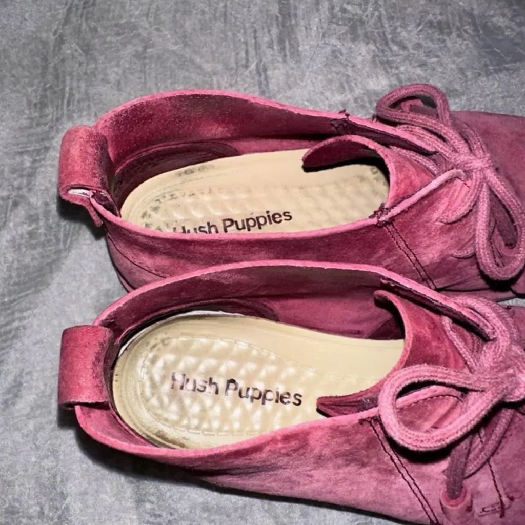 Hush Puppies  GENUINE LEATHER RUST RED BOOTIES LACED SZ 7 WOMENS - Image 7