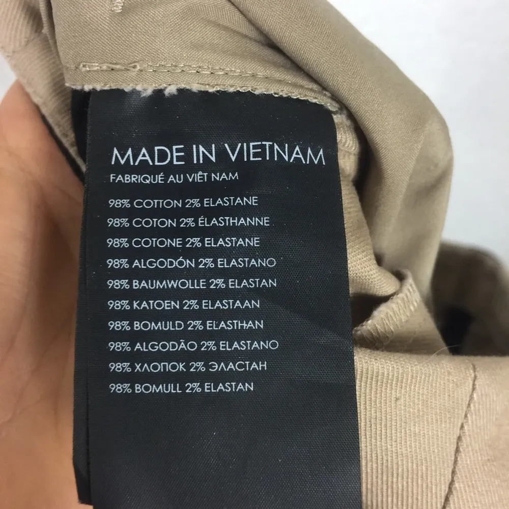 Club Monaco  Khaki Tan Racer Stripe Straight Chino Trouser Pants Size 12 - Image 6