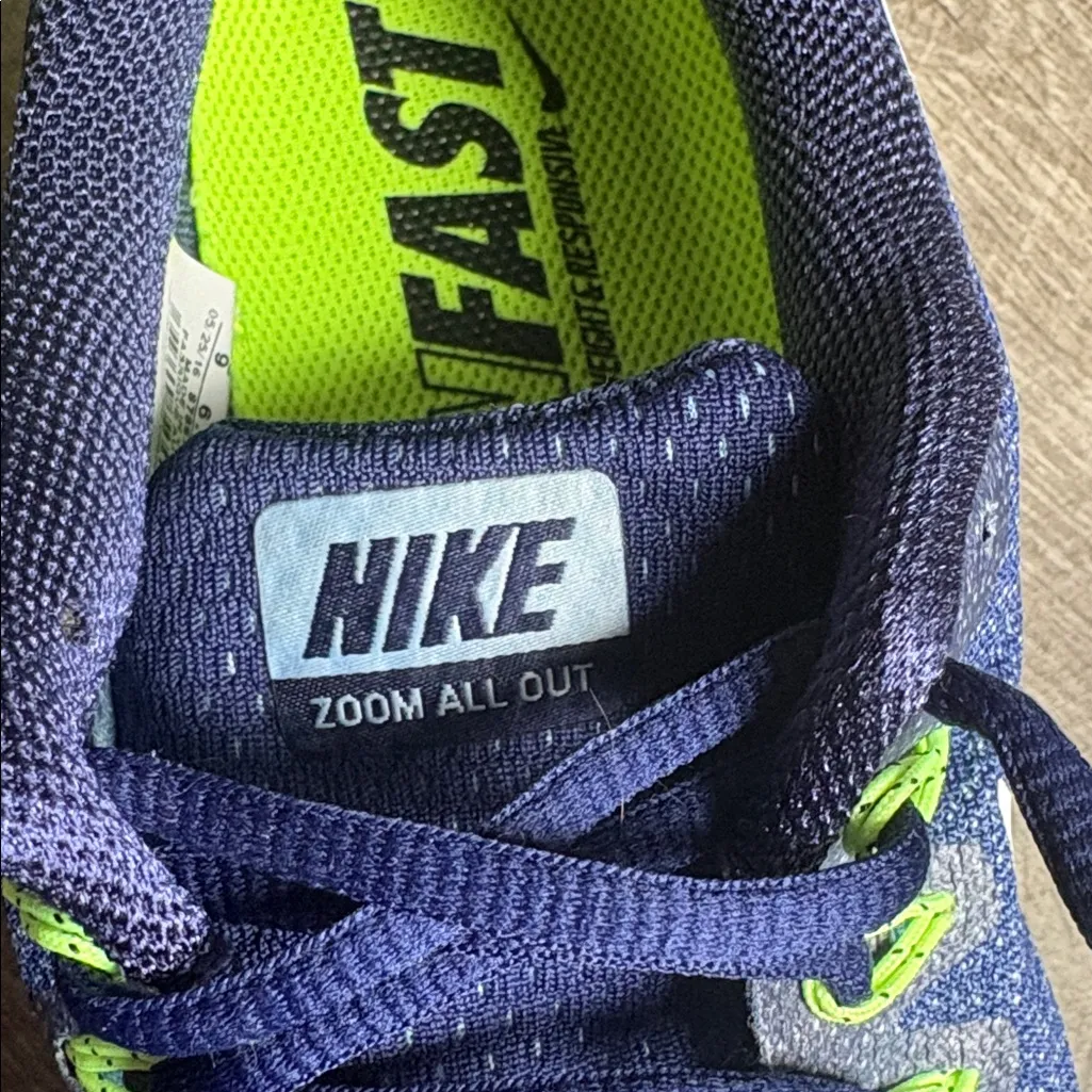 Nike Zoom All Out Low Running Shoes Navy Blue Volt Athletic Sneakers‎ - Image 8