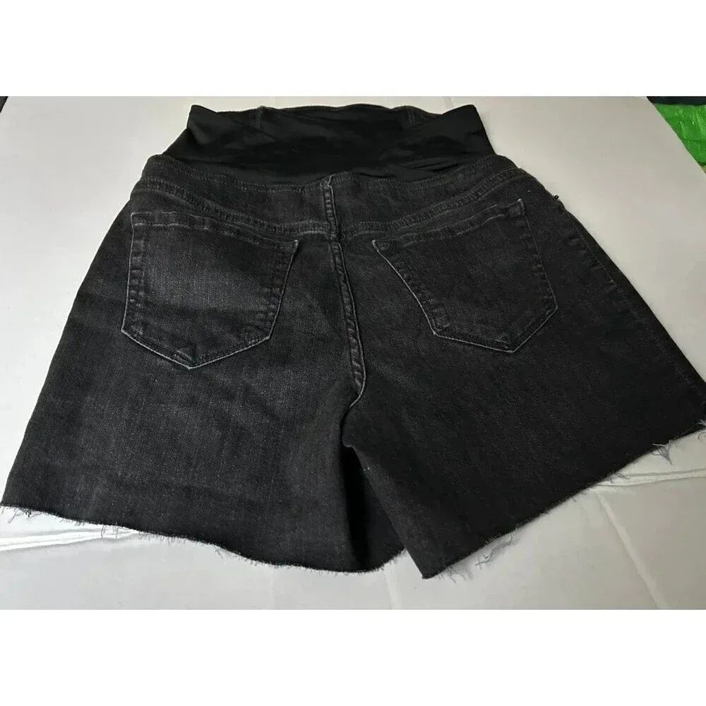 Ingrid & Isabel Maternity Midi cut off shorts 6 Black - Image 2