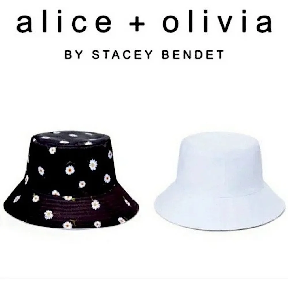 Alice + Olivia Reversible Bucket Hat Black, White with Daisy’s NWT - Image 4